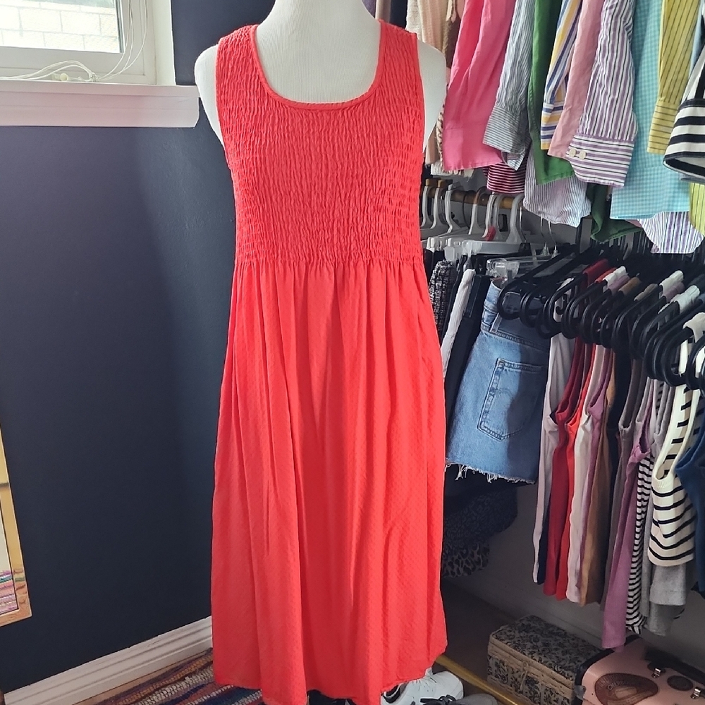 Croft & Barrow Sleeveless Red Midi Dress
